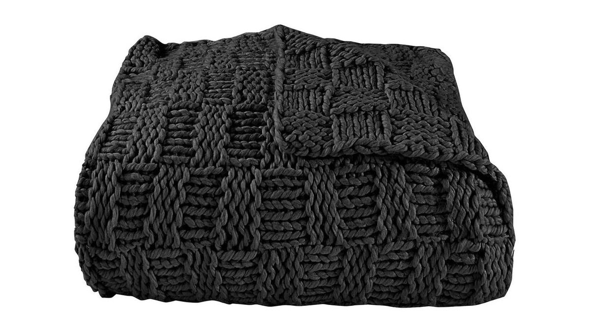 Chess Knit - Throw - Black