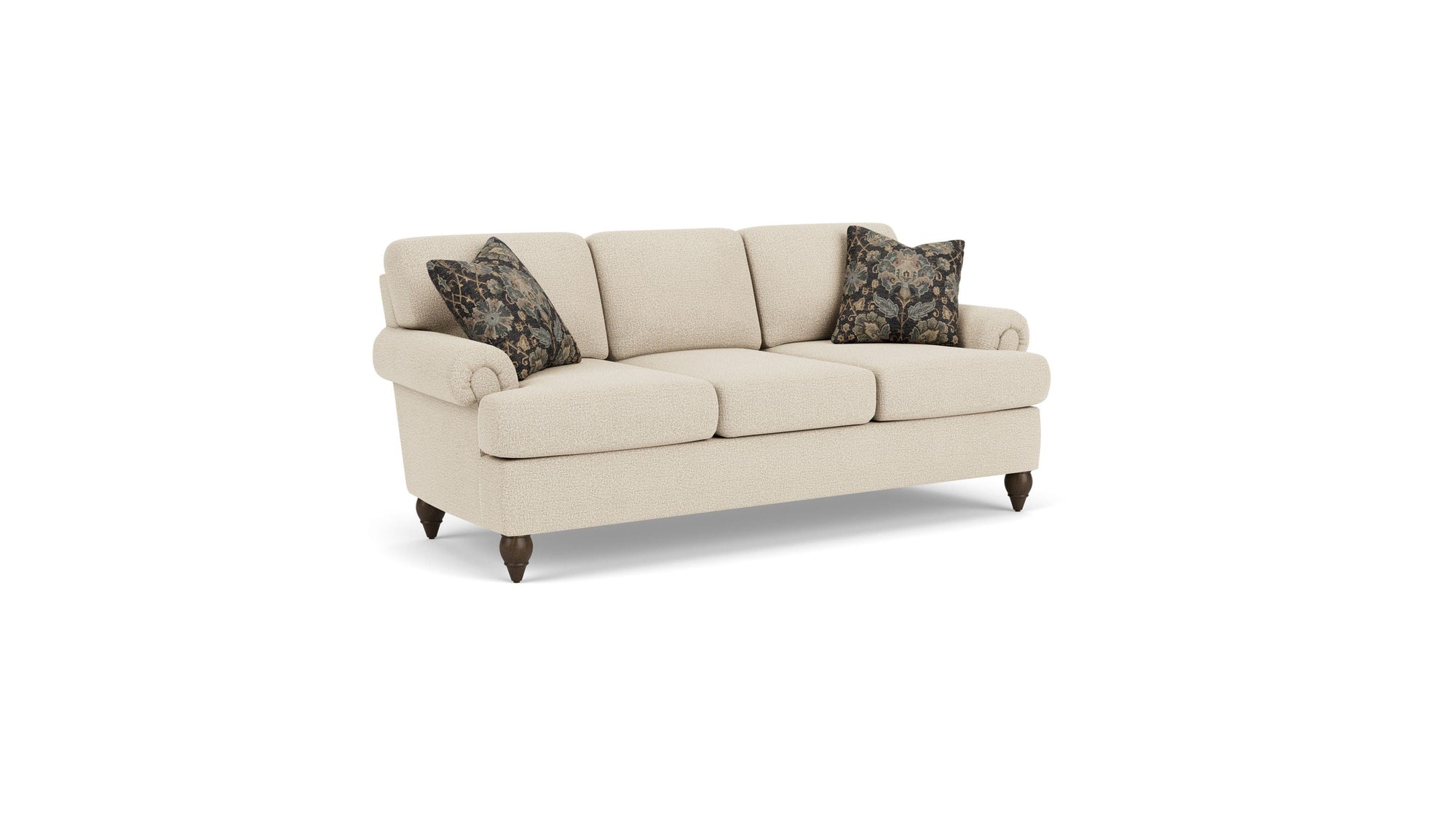 Moxy - Fabric Sofa, T-Shaped Seat Cushion, Rolled Arms