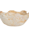 Sahara - Bloom Indoor-Outdoor Stone Bowl - Russet / Ivory / Sand