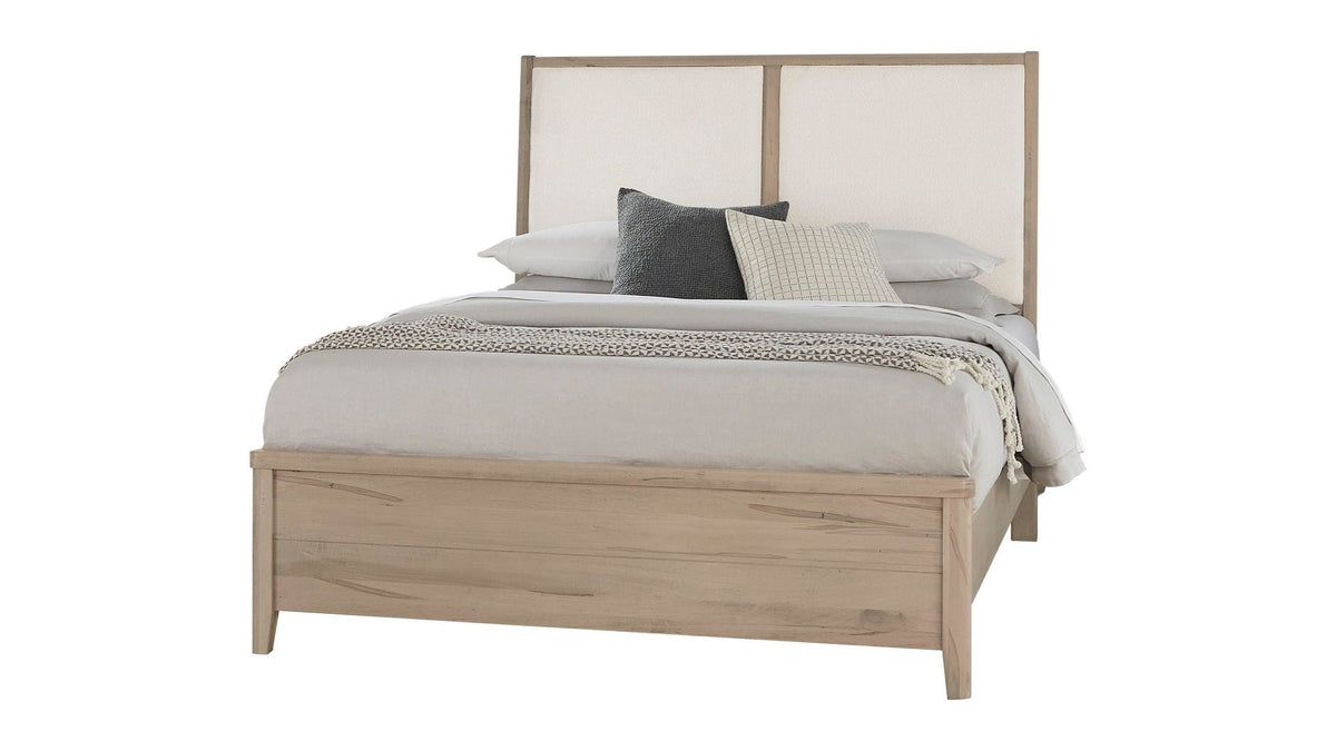 Woodbridge - Upholstered Bed - Light Brown Wood