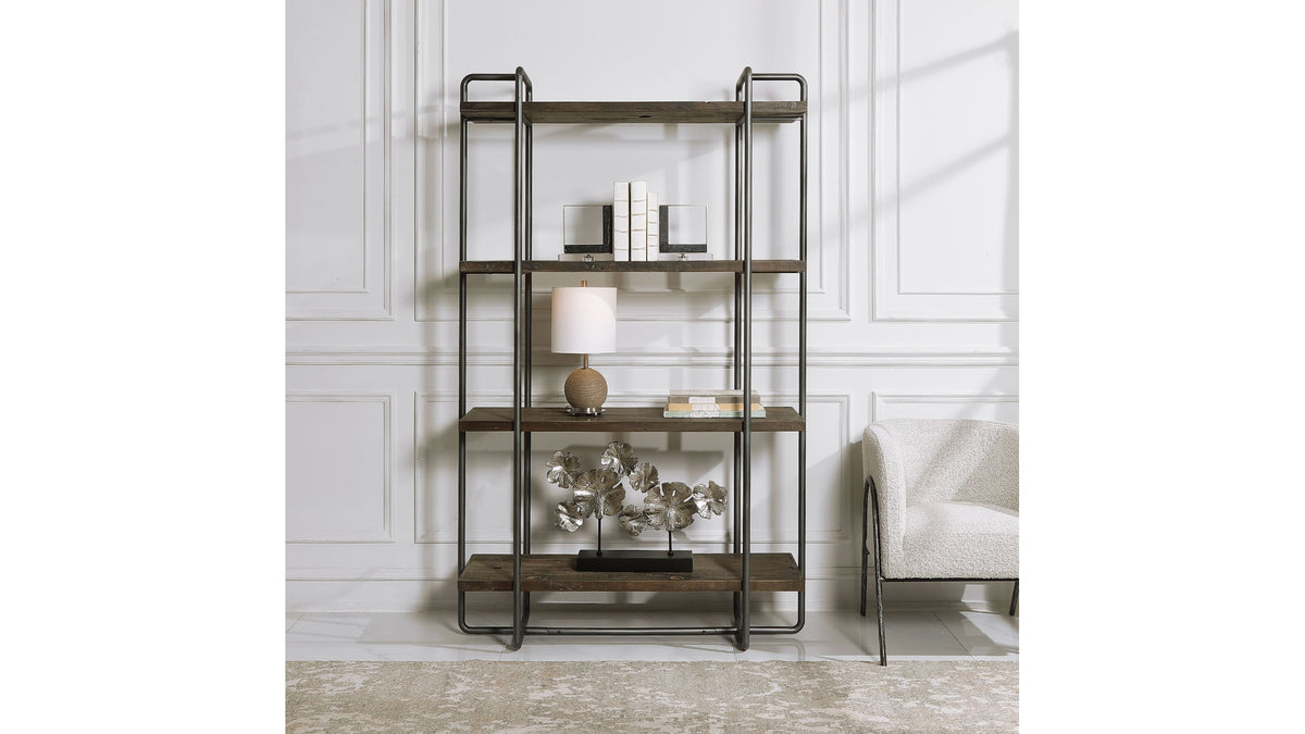 Stilo - Urban Industrial Etagere - Dark Brown