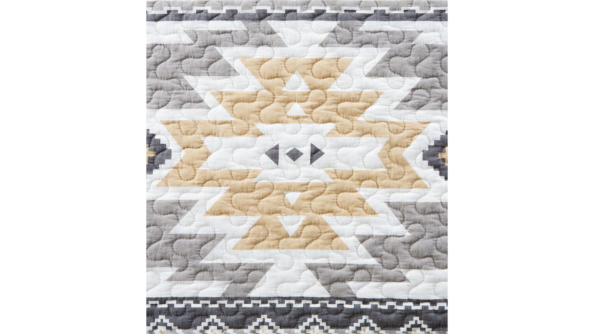 Desert Sage - King Reversible Quilt Set Set of 3 - Tan / White / Gray