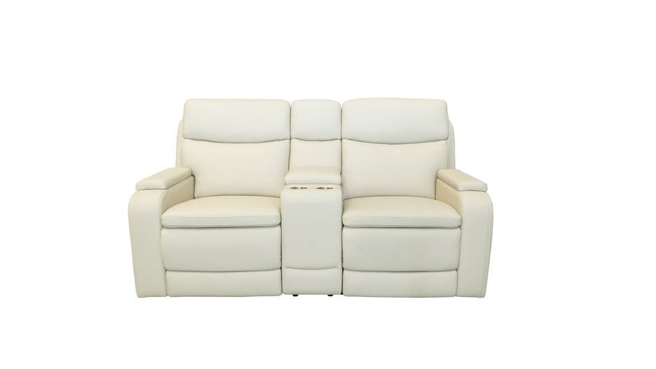 Gunner - Power Console Loveseat Recliner With Power And Power Headrest - Almond