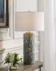 Meltdown - Ivory Teal Table Lamp