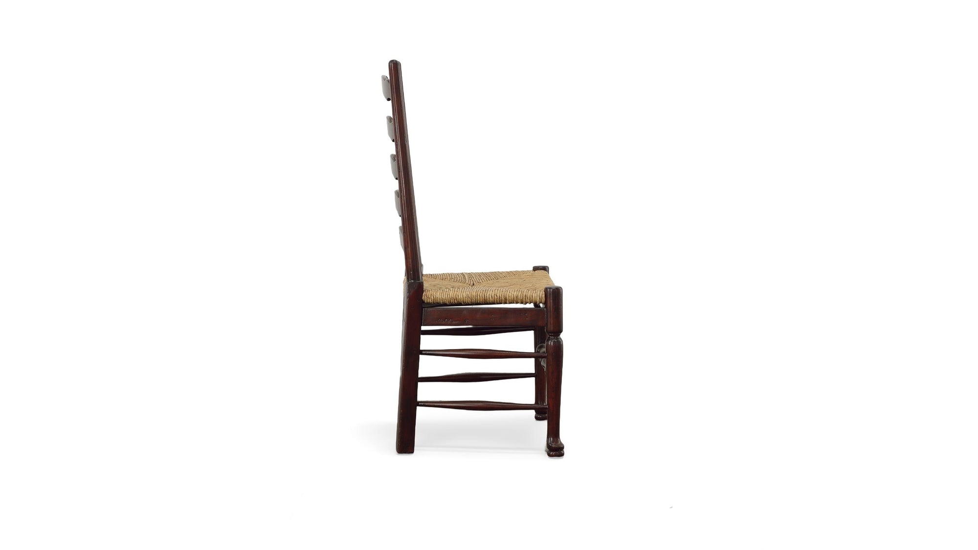 English Country - Ladderback Side Chair Set of 2 - Dark Brown