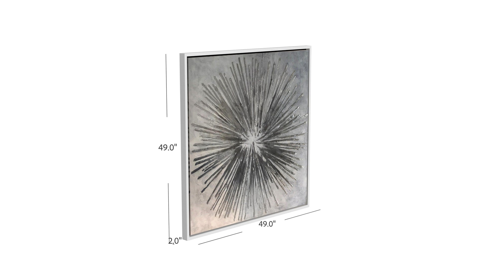 Energy Burst Canvas Art - Pearl Silver