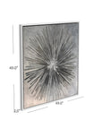 Energy Burst Canvas Art - Pearl Silver