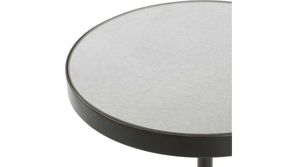 Odesa - Marble Accent Table - Black / White