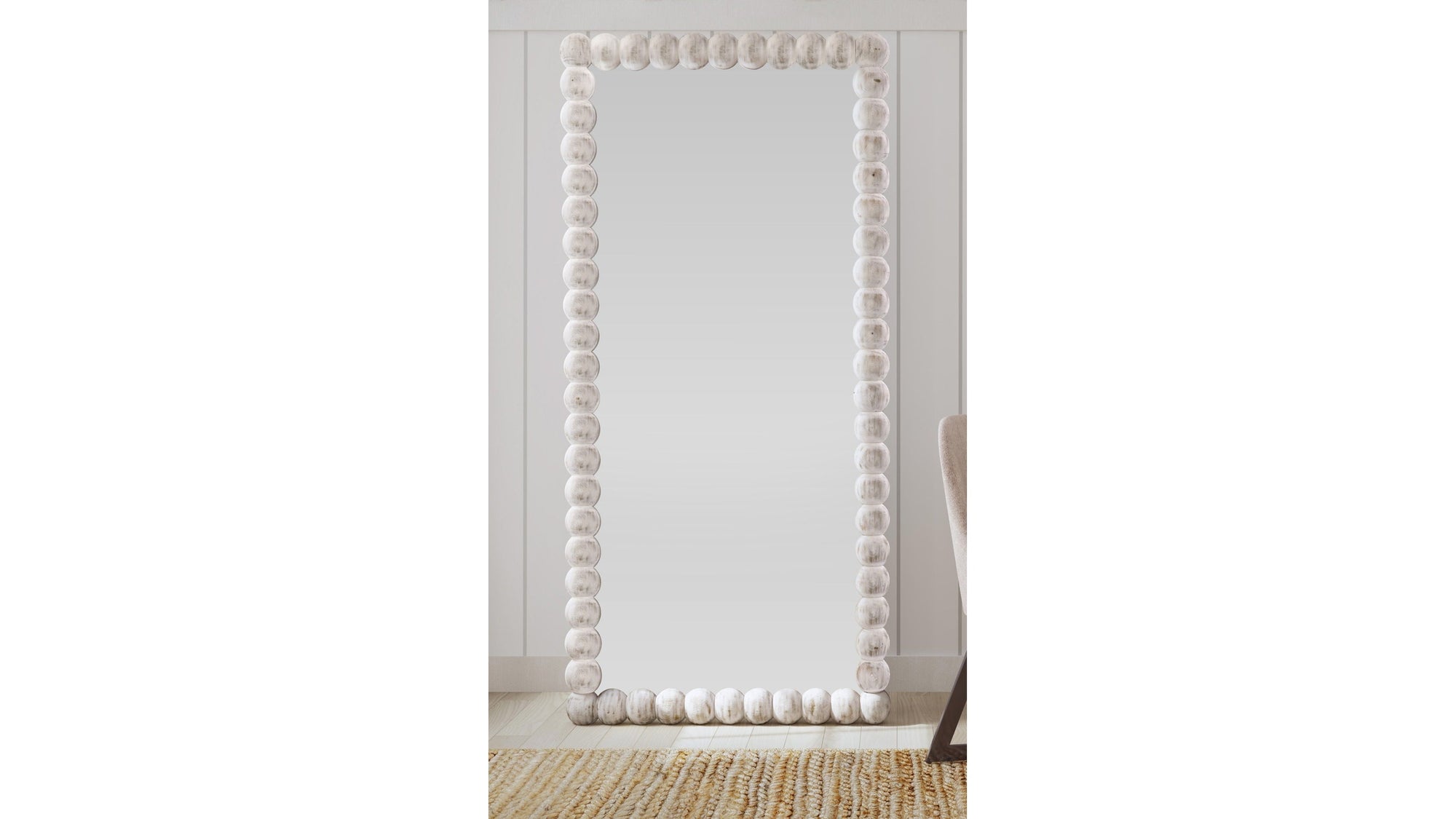 Mandith - Floor Mirror - White