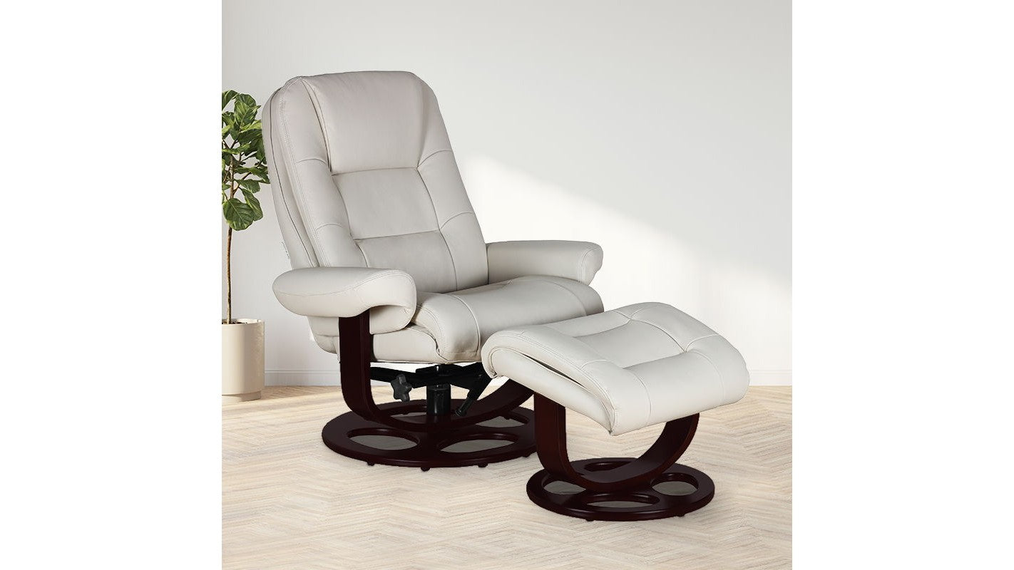 Jacque - Swivel Pedestal Recliner And Ottoman