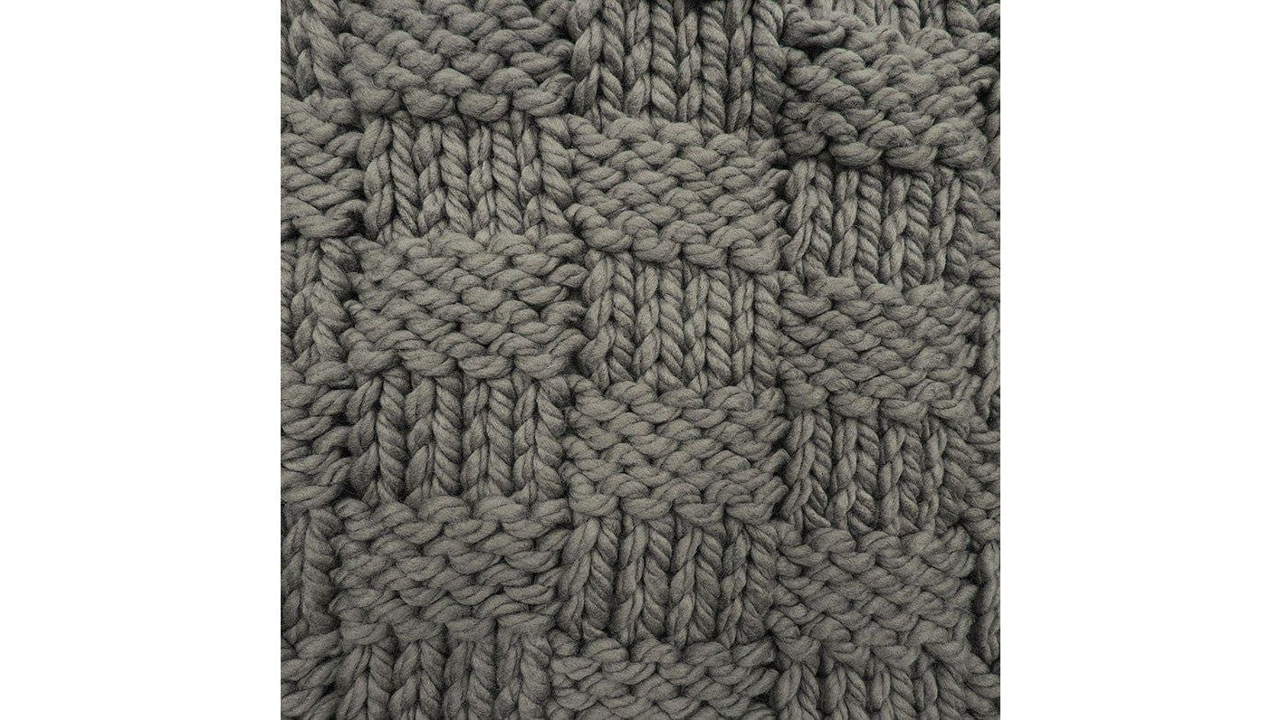 Chess Knit - Throw - Taupe