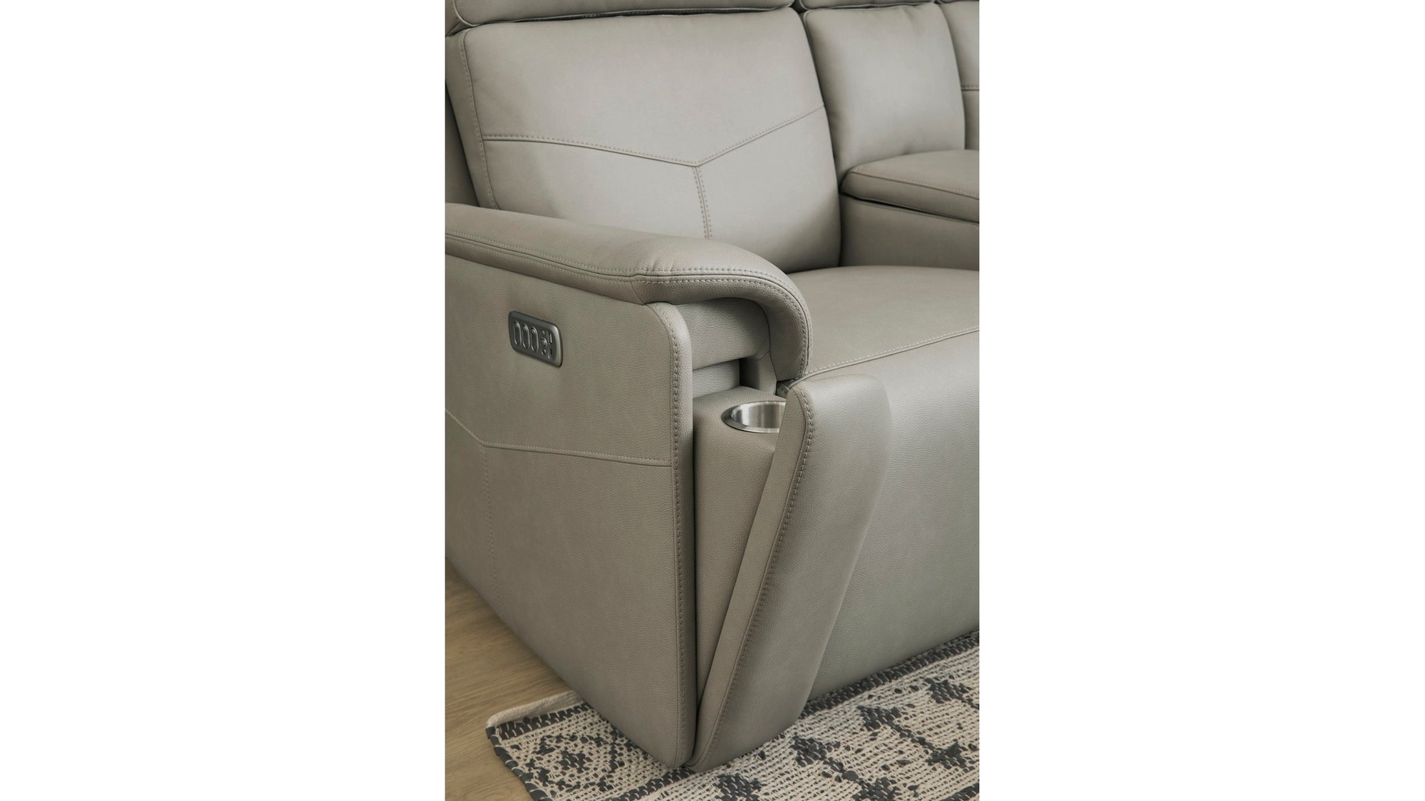 Vernon - Power Reclining Loveseat With Console, Power Headrests, Lumbar, Heat &amp; Massage
