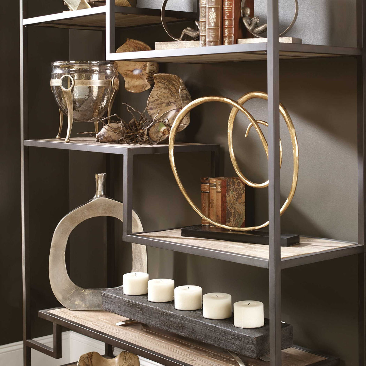 Sherwin - Industrial Etagere - Light Brown
