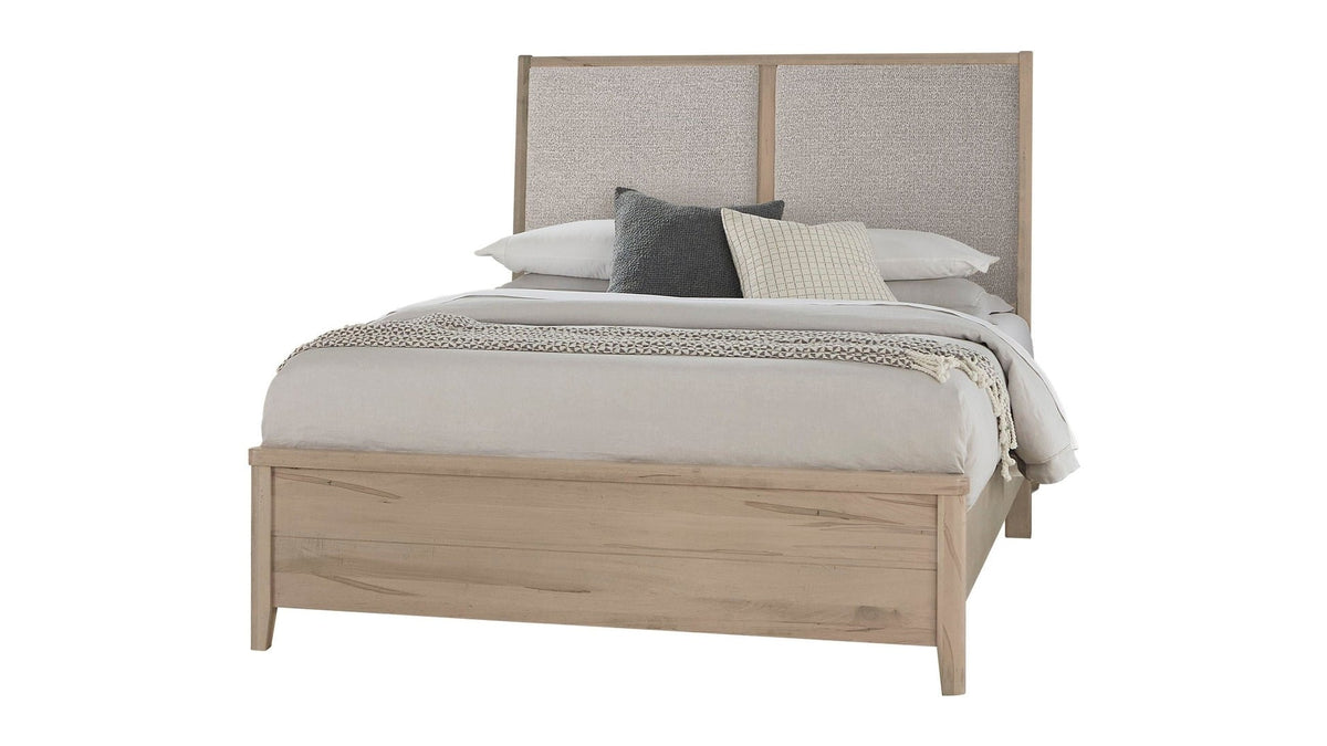 Woodbridge - Upholstered Bed - Light Brown Wood