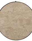 Hill Country - Luckenbach Metal And Stone End Table - Light Brown / Black