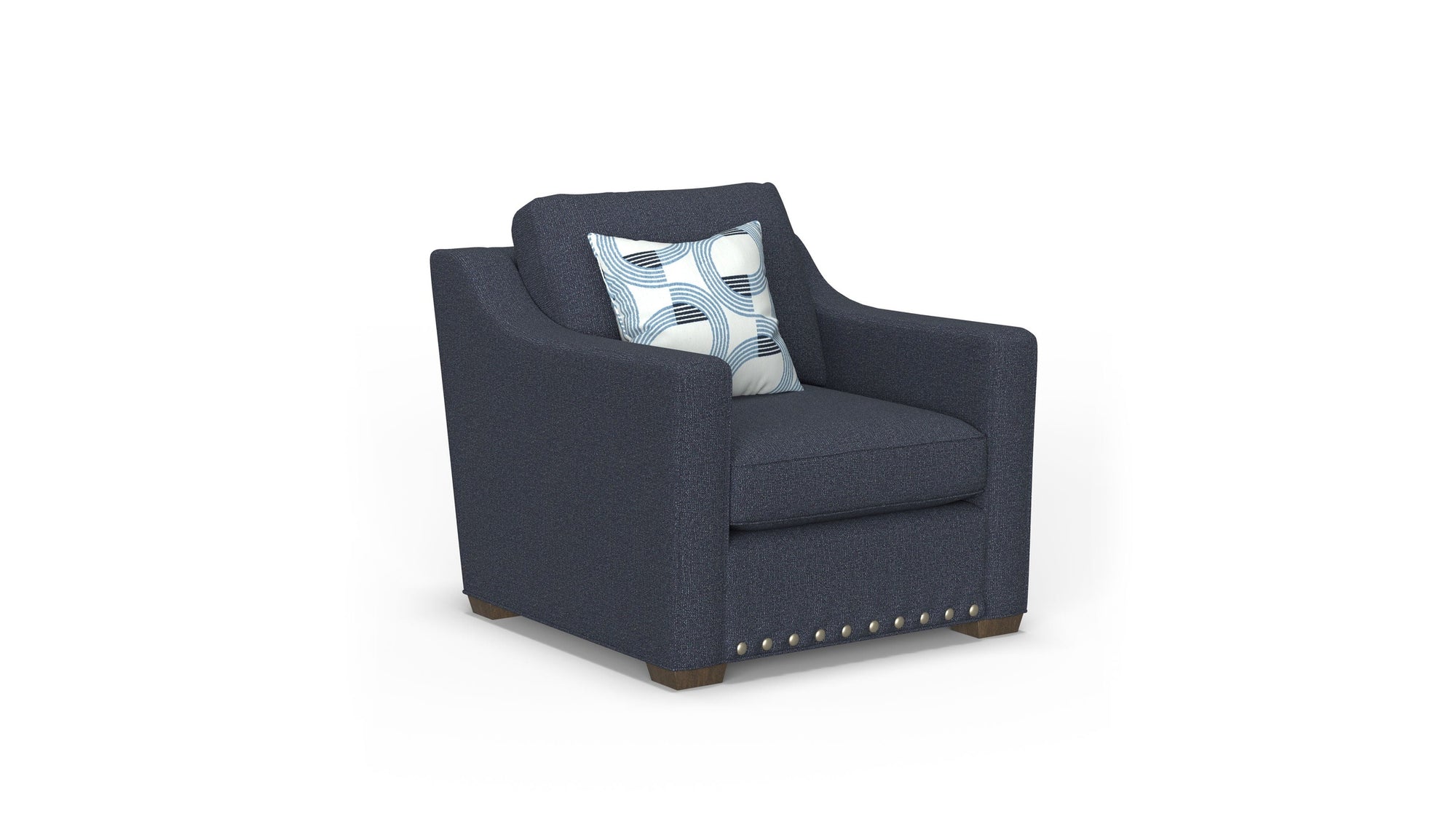 Milo - Fabric Chair With Nailhead Trim