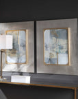 Gilded Whimsy - Abstract Prints (Set of 2) - Dark Gray