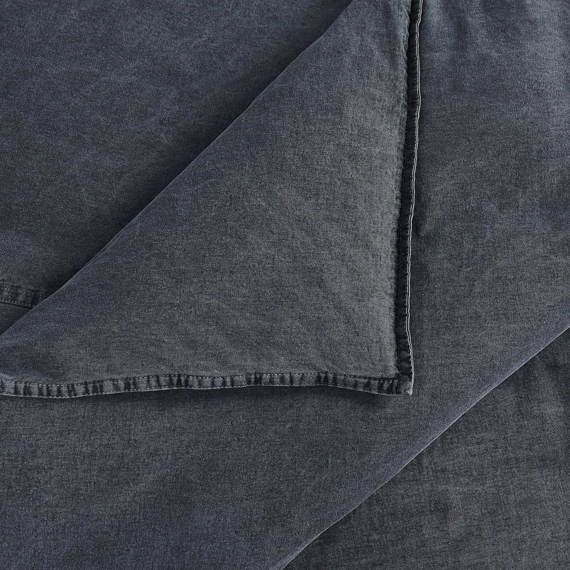 Cotton Canvas - King Stonewashed Duvet Cover Set (Set of 3) - Charcoal