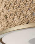 Pinchot - 4 Light Rattan Drum Pendant - Brown