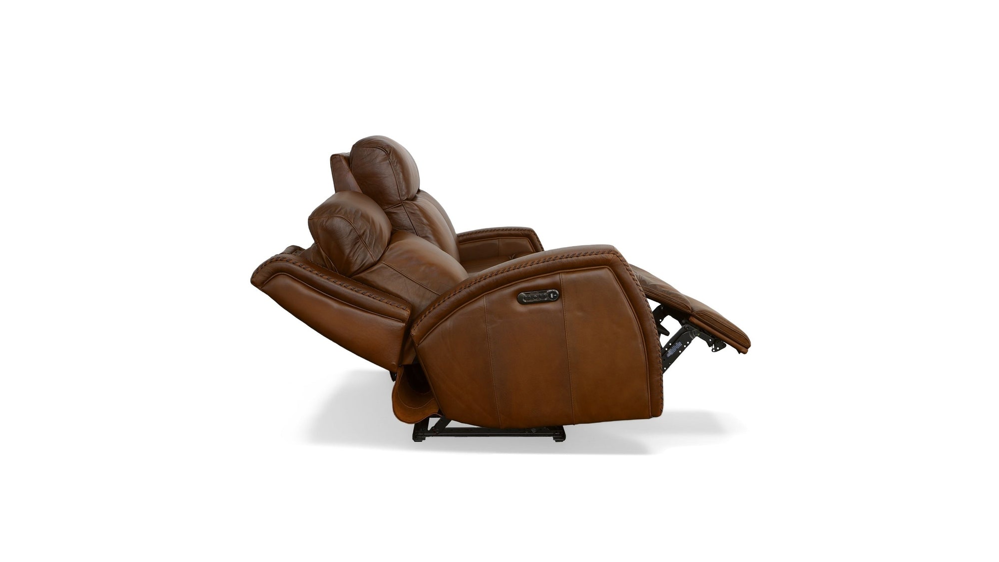 Mustang - Power Sofa With Power Headrest - Rust
