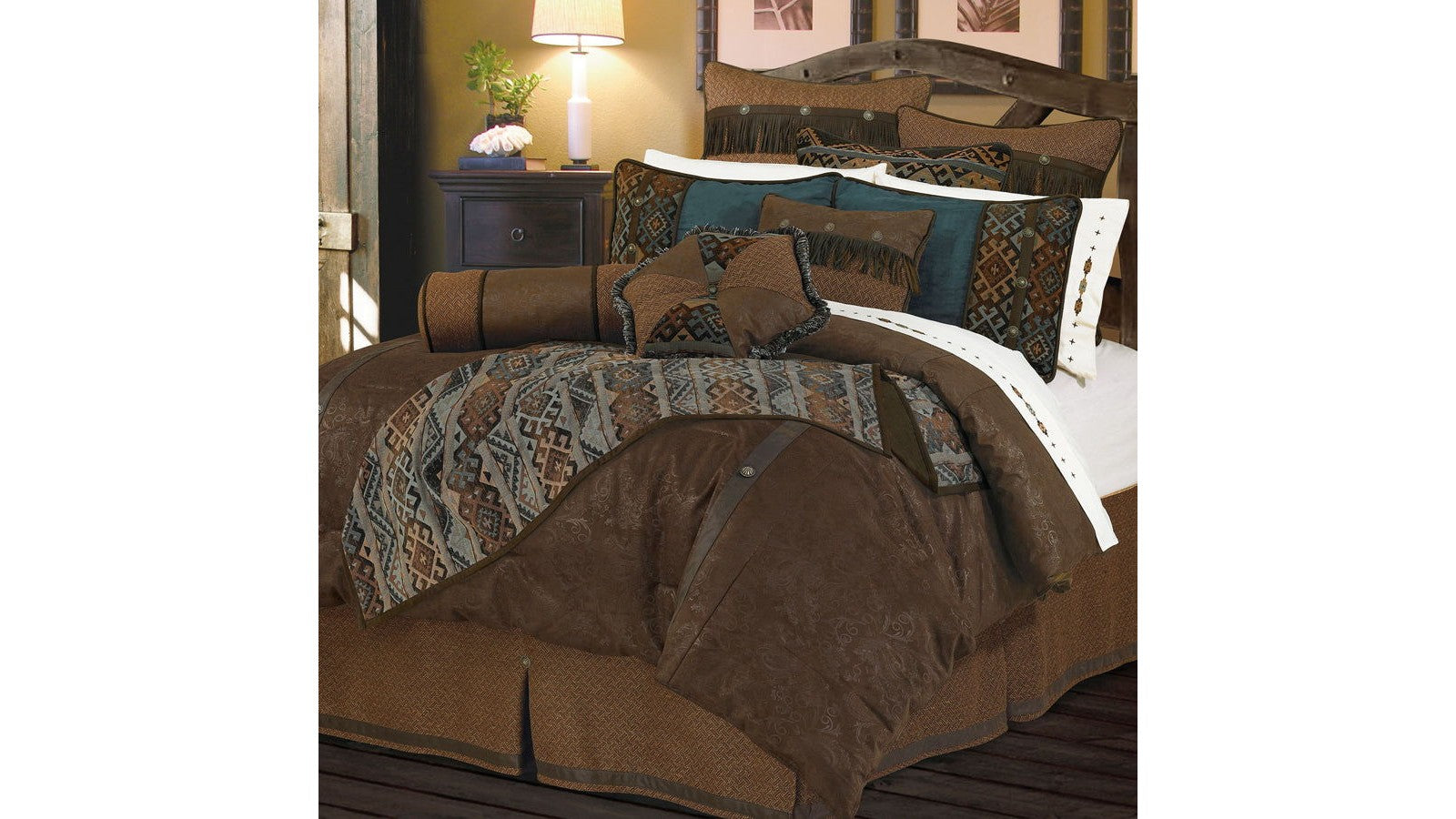 Del Rio - Twin Comforter Set Set of 4 - Brown