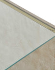 Maeva - Modern Glass Coffee Table - Woodtone