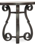 Hill Country - Luckenbach Metal And Stone End Table - Light Brown / Black