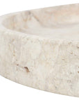 Travessa - Outdoor Round Stone Tray - White