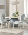 Serenity - Laguna Round Dining Table - Dark Gray / White
