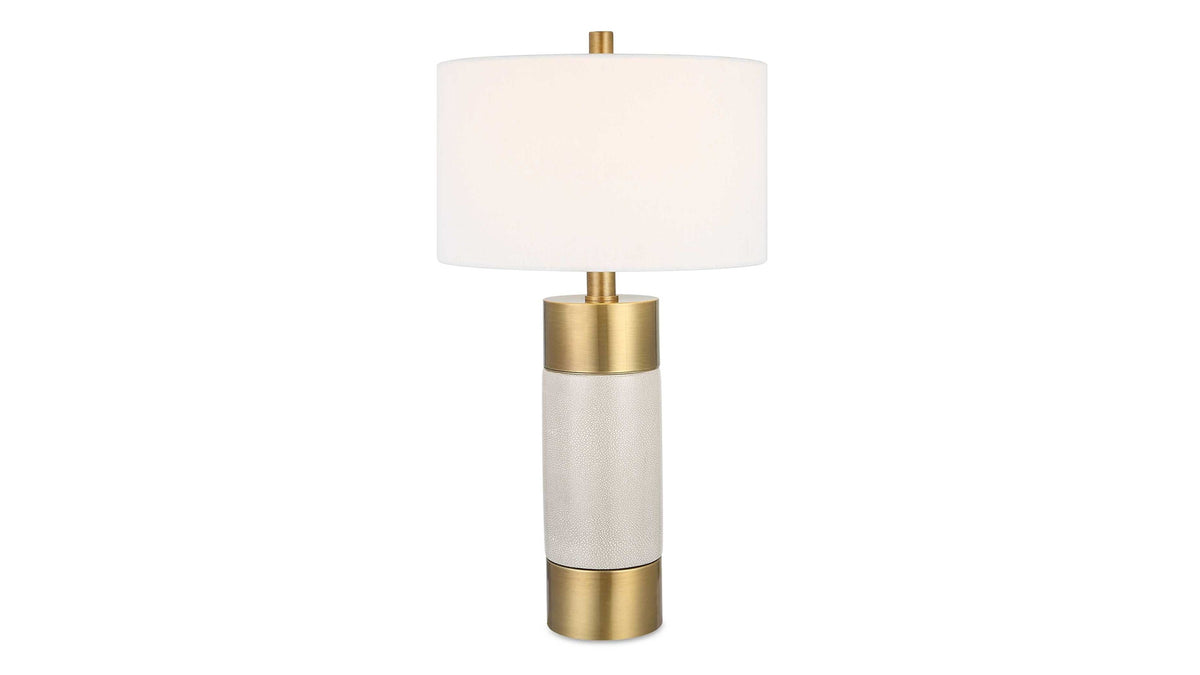 Adelia - Ivory &amp; Brass Table Lamp