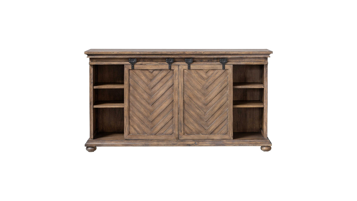 Primalia - Barn Door Media Console - Light Brown