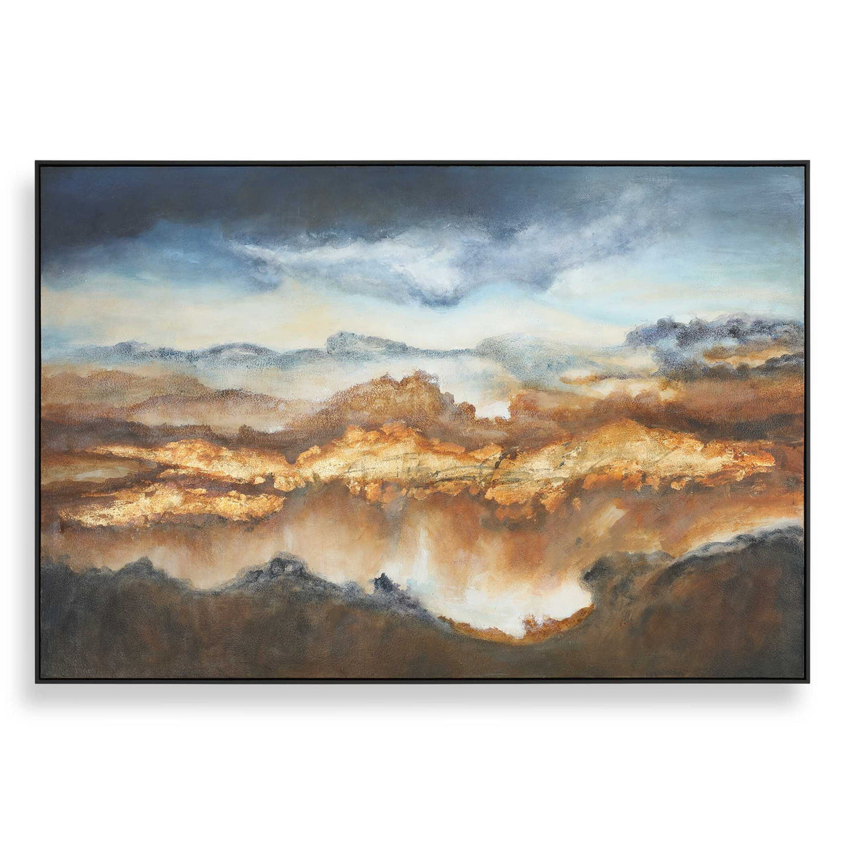 Valley Of Light - Landscape Art - Blue