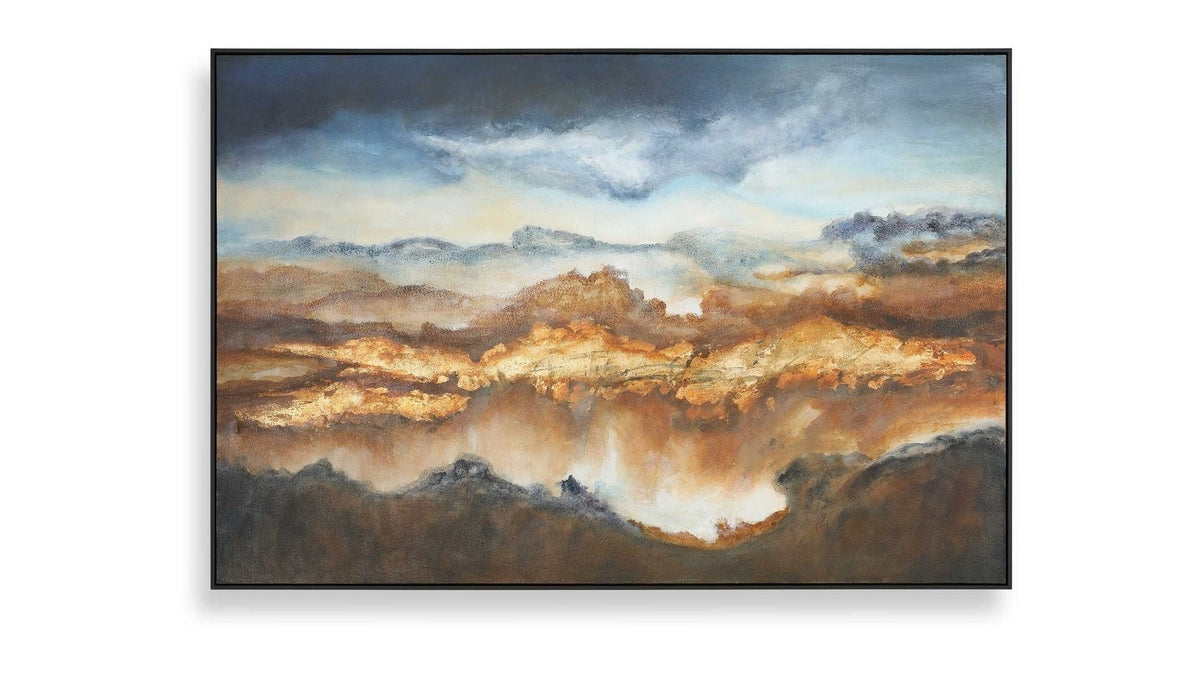 Valley Of Light - Landscape Art - Blue