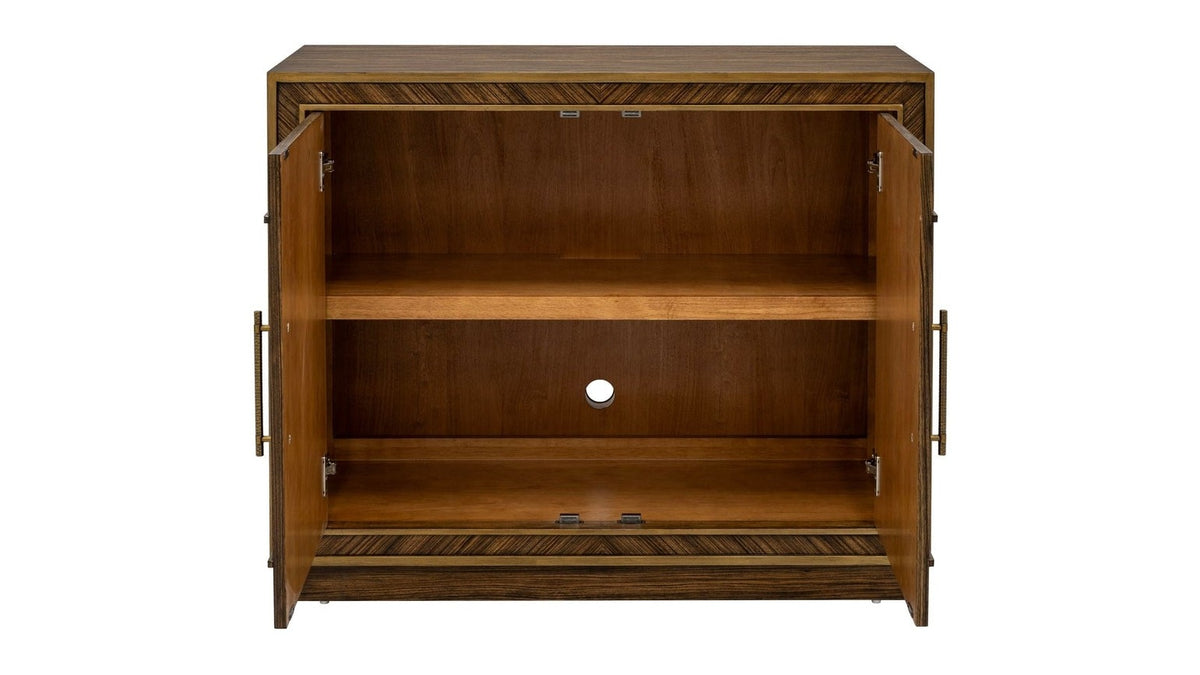 Claudia - Hall Cabinet - Rich Brown Zebrano
