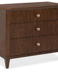 Archives - Three-Drawer Nightstand - Dark Brown