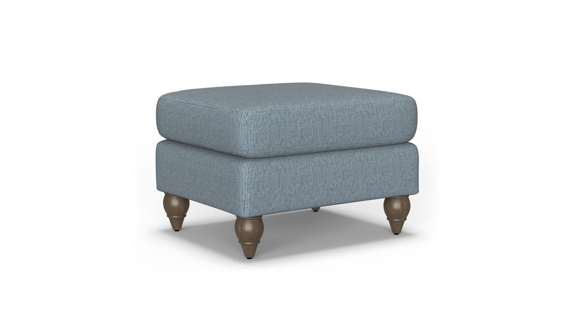 Moxy - Fabric Ottoman, Round Turned Legs