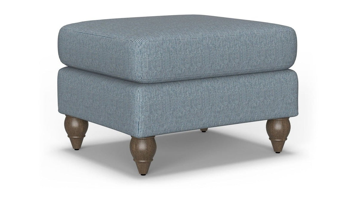 Moxy - Fabric Ottoman, Round Turned Legs