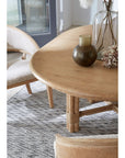 Retreat - Pole Rattan Round Dining Table With 1-20in Leaf