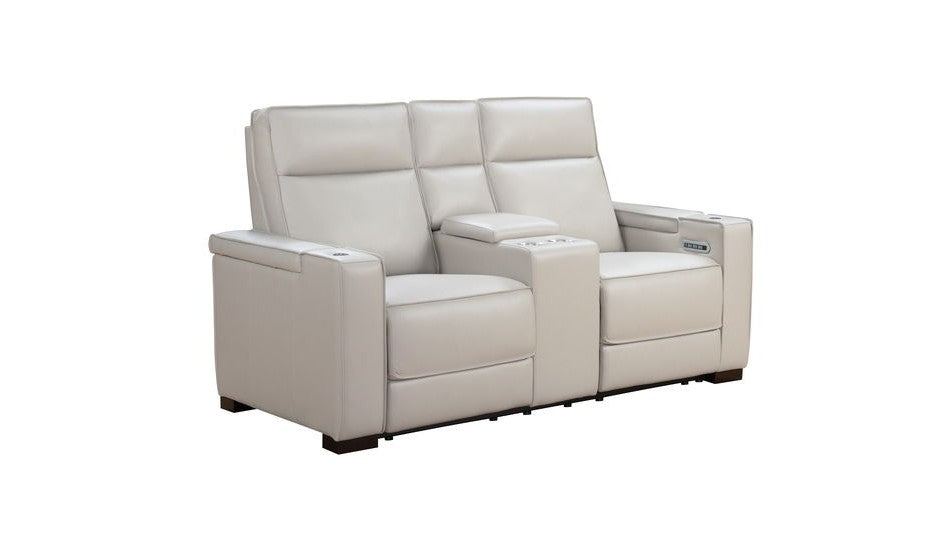 Odessey - Power Console Loveseat Recliner With Power Headrest, Power Lumbar, Heat And Massage