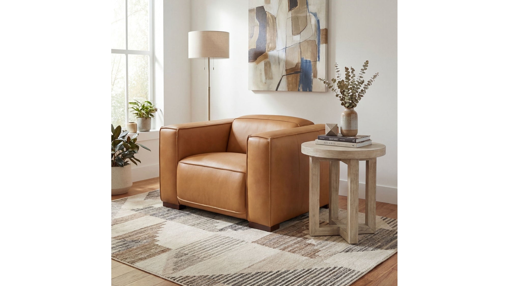 MS - Fresco Power Recliner With Power Headrest - Light Brown