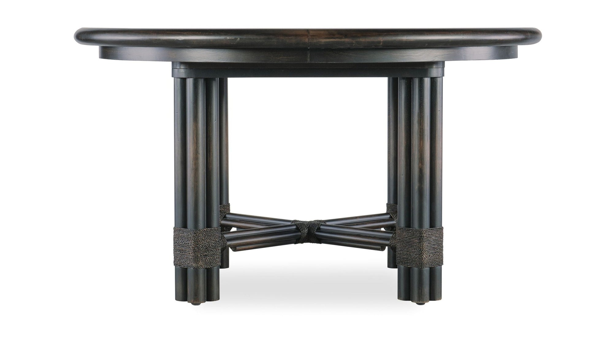 Retreat - Pole Rattan Round Dining Table With 1-20in Leaf