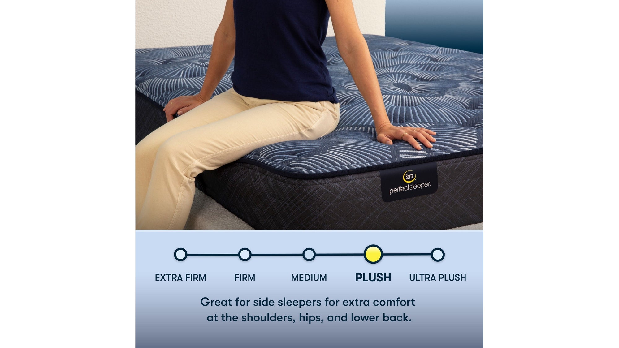 Perfect Sleeper - 13.25" Cobalt Calm Plush Mattress