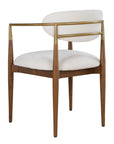 Moxie - Dining Arm Chair - Walnut / White