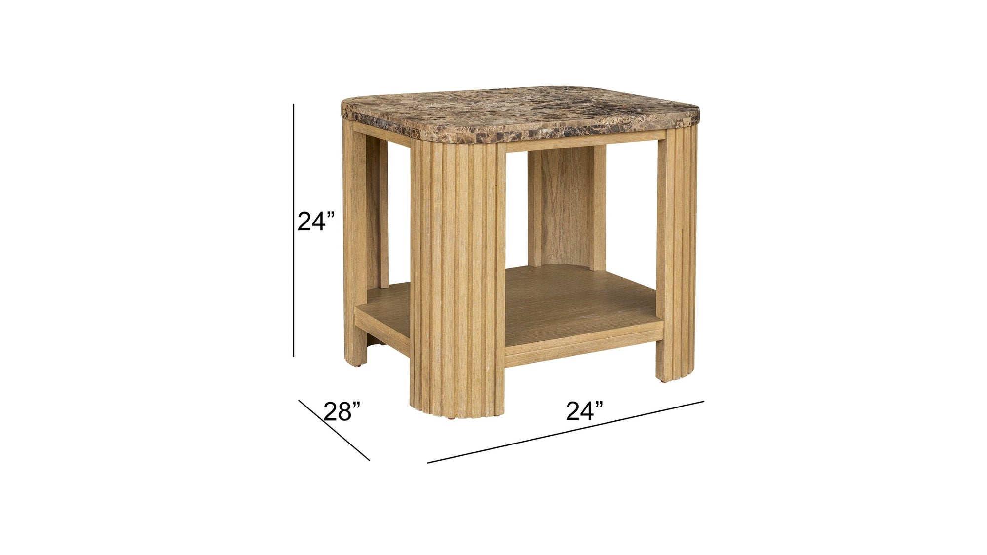 Arlo - End Table - Pale Oak