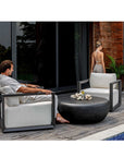 Remsen - Outdoor Lounge Chair - Black / Oyster