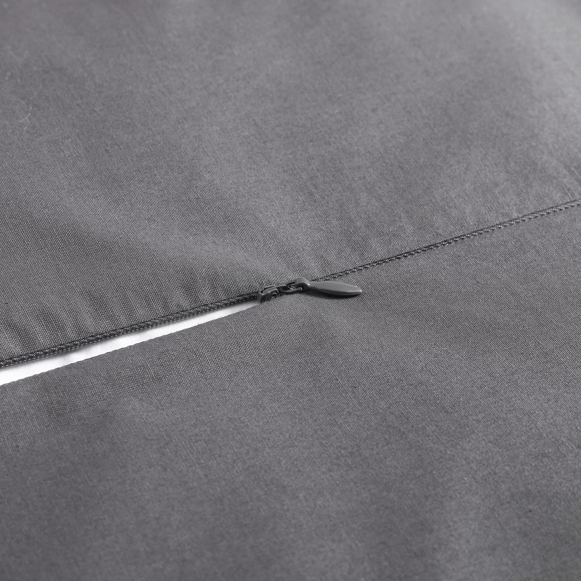 Stonewashed Cotton Waffle Weave - King Duvet Cover Set (Set of 3) - Slate