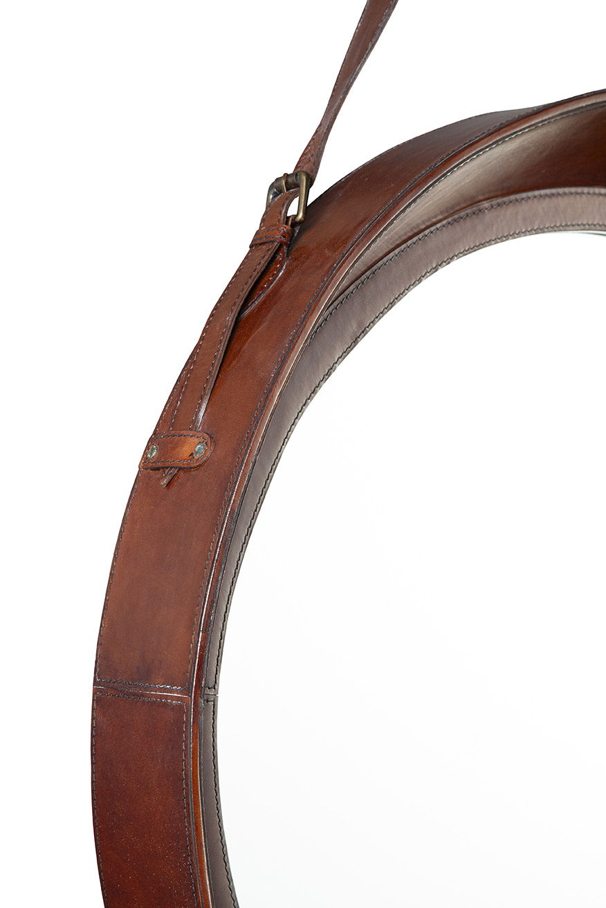 Milo - Hanging Mirror - Saddle