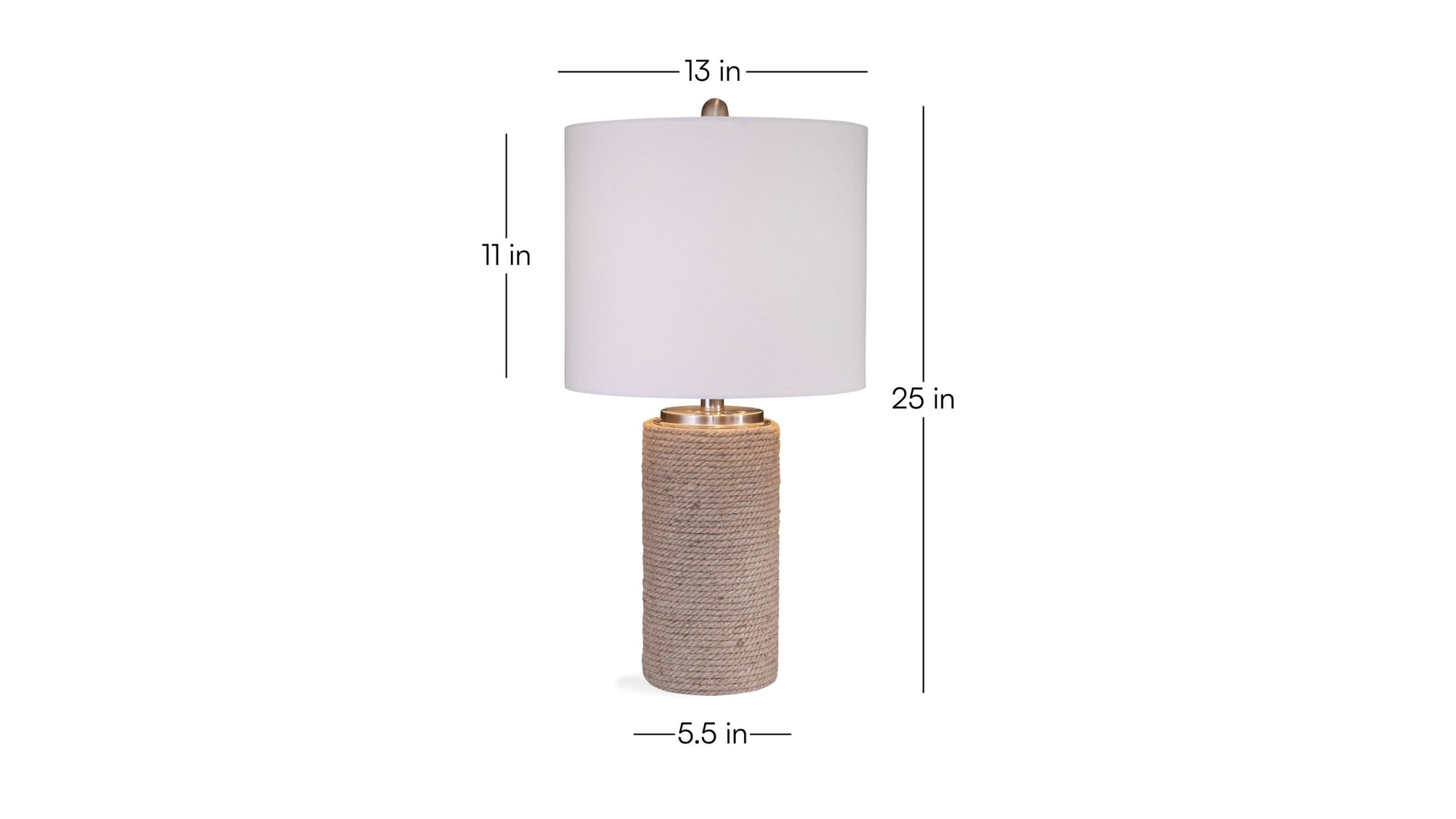 Lakeland - Table Lamp - Light Brown / White