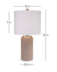 Lakeland - Table Lamp - Light Brown / White