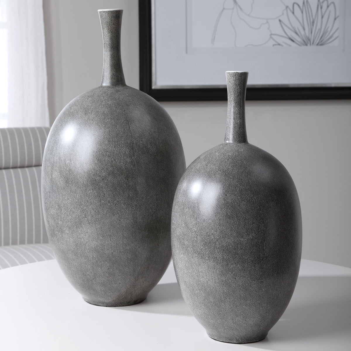 Riordan - Modern Vases Set of 2 - Black
